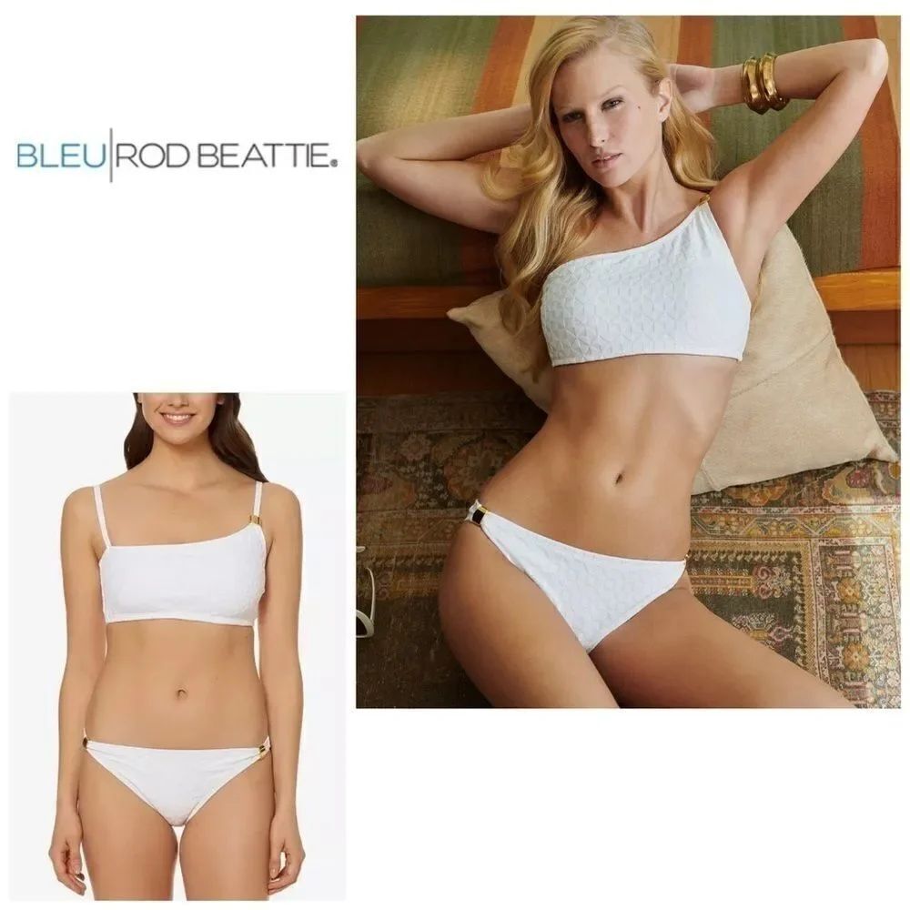 Blue Rod Beattie textured bikini. 12/14. NWT